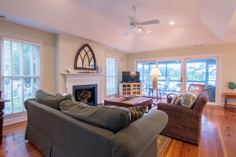 Living Room with fireplace Lands End Sea Pines
