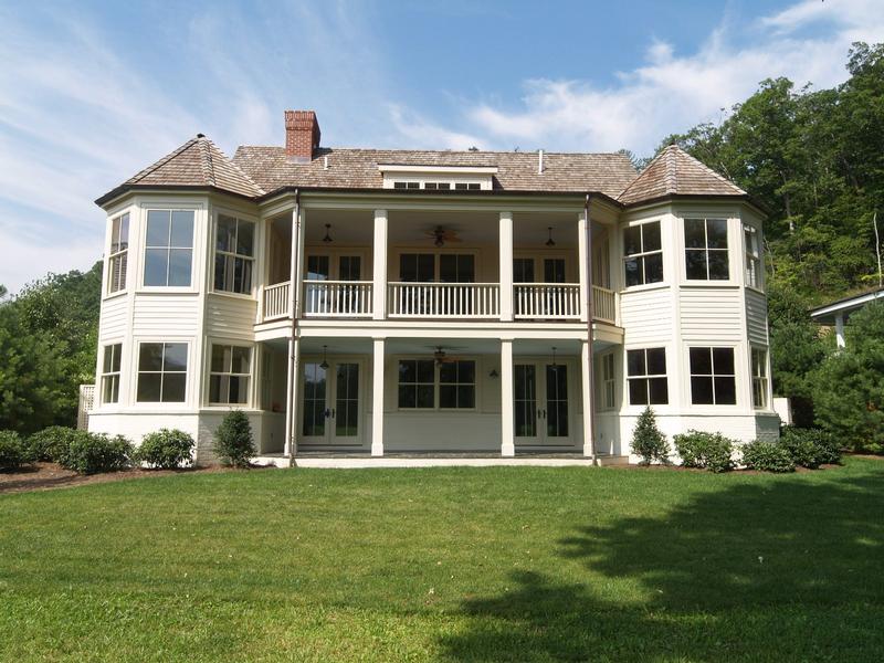 Expansive exterior viewed from golf course