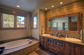 Master Bath has his/her vanities and his/her walk-in closets, soaker tub, separate shower and compartmentalized lavatory.