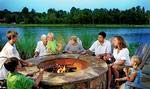 Residents of Hampton Lake enjoy lakeside campfires on Sandi Point Beach