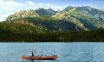 Canoeing Electra Lake near Durango Colorado
