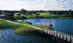 View of the cart bridge leading to Hole #8 at Indian River Club