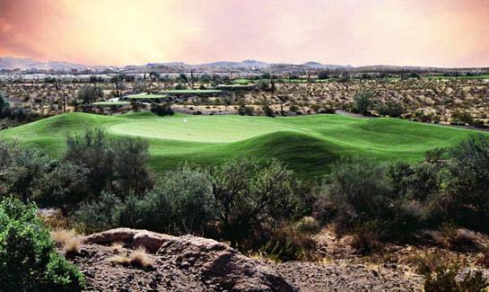 Blackstone - Peoria, Arizona - The unique desert landscapes of Arizona are the backdrop at Blackstone, situated in the heart of Vistancia, named Best Masterplanned Community of the Year 2005. Home to a Jim Engh-designed golf course, a fully appointed clubhouse, and a superb selection of year-round amenities, homesites range from .5 acre to 1-acre and are priced from the mid $200,000's. Custom home designs range from the $600,000�s to over $1 million.
