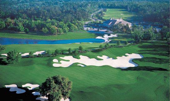 Golden Ocala Golf & Equestrian Club - Ocala, Florida - Immerse yourself in central Florida's rolling green hills, moss-draped oaks and sparkling ponds at this private gated golf and equestrian community, which combines an attractive array of housing options with the finest in private recreational amenities including a championship golf course, a deluxe tennis, spa and fitness club and a fully outfitted equestrian center. Homes priced from the $600,000's to about $5 million.
