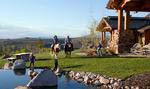 Residents explore Wolf Creek Ranch by horseback.