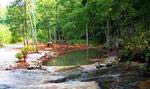 View of the community’s waterfall picnic area.