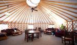 South Peak Resort’s warming hut serves as an exclusive winter gathering place for South Peak owners, family and friends.
