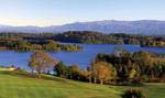 Rarity Bay golf course with Lake Tellico and the Smoky Mountains