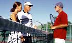 Tennis courts and an indoor swimming pool are located within Carriage Park's mountaintop clubhouse.