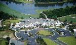 Aerial view of the clubhouse at Savannah Quarters