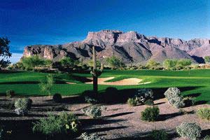 Superstition Mountain Golf and Country Club - Superstition Mountain, Arizona - Award-winning Lyle Anderson community located at the foot of the Superstition Mountains. Features two world-renowned Jack Nicklaus Signature golf courses, Tuscan-style clubhouse, Sports Club with tennis, basketball courts, swimming and spa services. Lots priced from the $300,000's; Homes priced from $500,000.