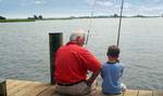Fishing off Bayside's pier.