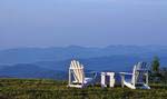 The event lawn at Blue Ridge Mountain Club features spectacular views of the Adirondacks