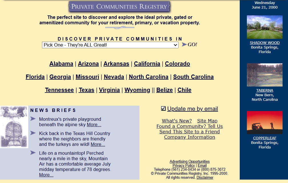 Original PrivateCommunities.com