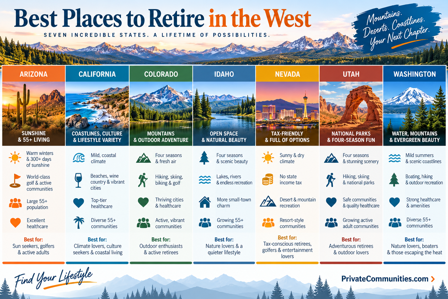 Best Places to Retire in the West