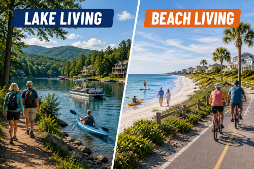 Lake living vs beach living for outdoor recreation