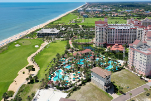 Hammock Beach Golf Resort & Spa in Palm Coast, Florida - Just minutes south of St. Augustine, Hammock Beach Golf Resort & Spa is a Florida golf and tennis community situated along the Atlantic Coast in Palm Coast, FL. Residents and members of this country club in Northeast Florida have access to an array of resort-style amenities including two golf courses, eight lighted Hydro-Grid clay tennis courts, six onsite restaurants, a 91,000 square foot pool complex, marina, spa, fitness center, and more. Homes, condos, and villas with ocean, golf, and lake views priced from $150,000 to $2 million+.