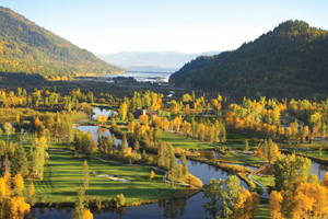 The Idaho Club in Sandpoint, Idaho - This Pacific Northwest lake & golf community is situated among a dramatic mountain landscape overlooking the clear waters of Lake Pend Oreille. Residents enjoy four seasons of outdoor recreation, including boating, fishing, skiing, hiking, and more.Amenities include the only Jack Nicklaus Signature Golf Course in Idaho, hiking & biking trails, and a clubhouse. Lots priced from $85,000 to $3 million; Homes from $599,000 to $2.2 million.